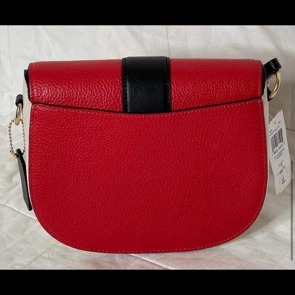 Make an offer!! Coach IM/Bright Poppy Multi C3596 Saddle Bag NWT - Picture 8 of 8